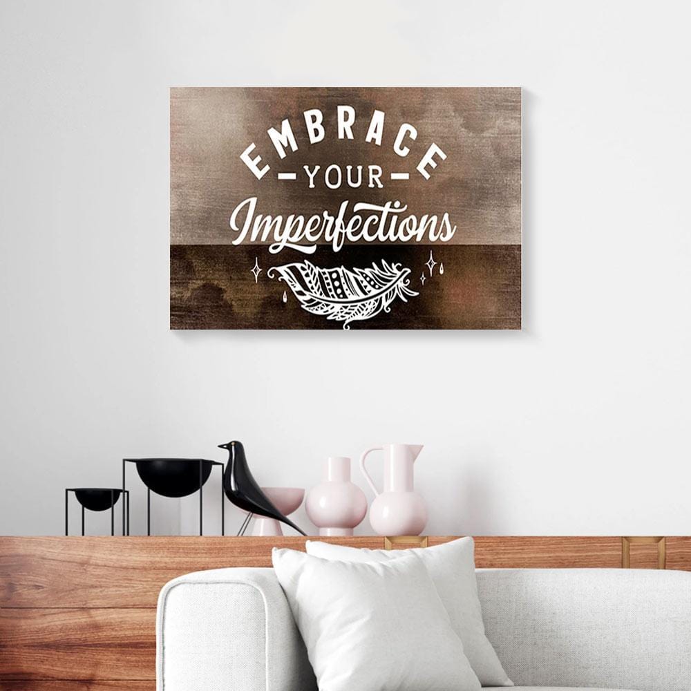 Canvas Art Prints Embrace Your Imperfections Home Vintage Wall Art Canvas Home Decor Canvas