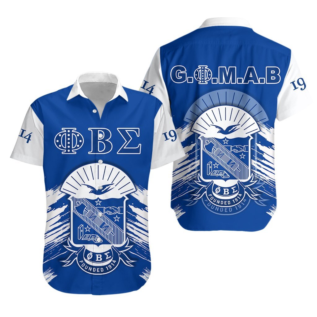 Phi Beta Sigma Hawaiian Shirt Blue Gomab Lt13