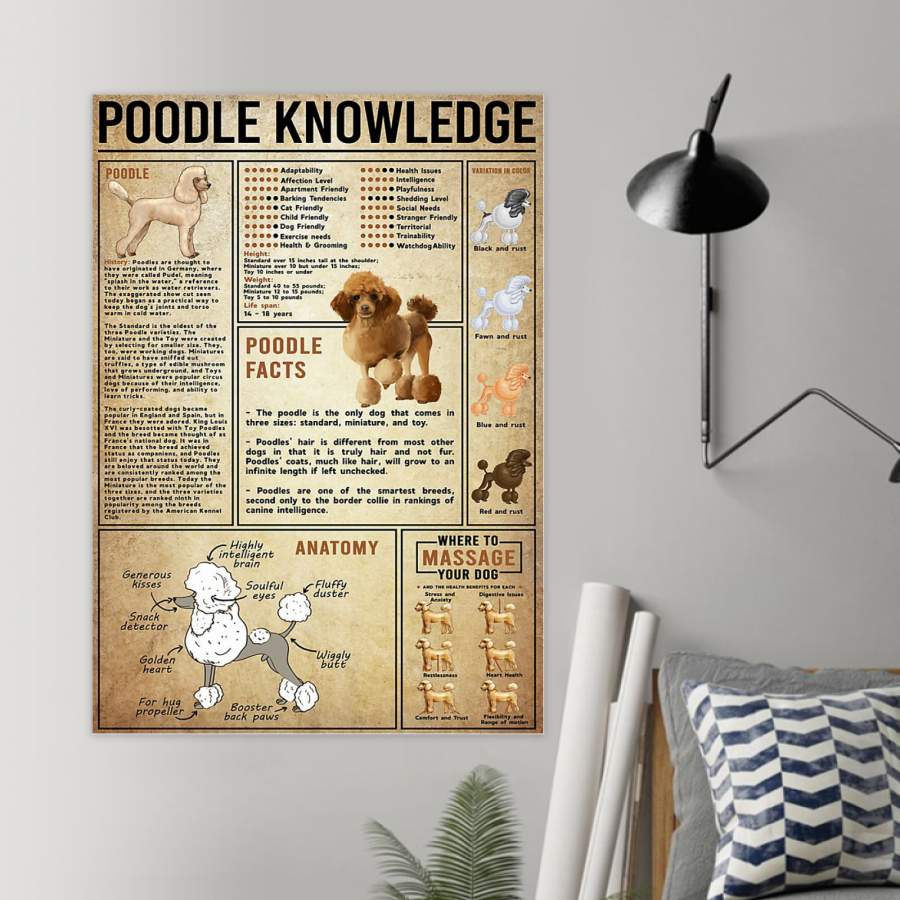 Poodle Knowledge Custom Giving Dad Poster