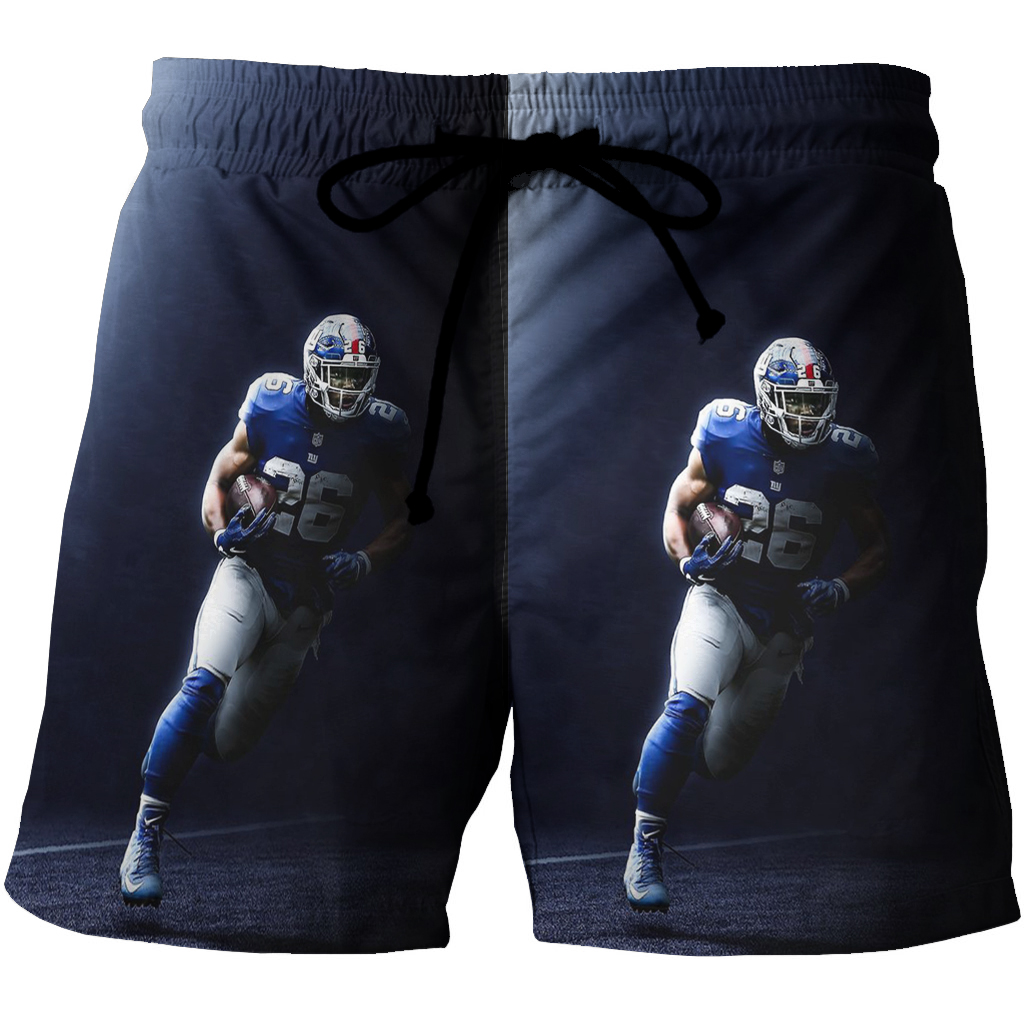 New York Giants Saquon Barkley2 3D All Over Print Summer Beach Hawaiian Short