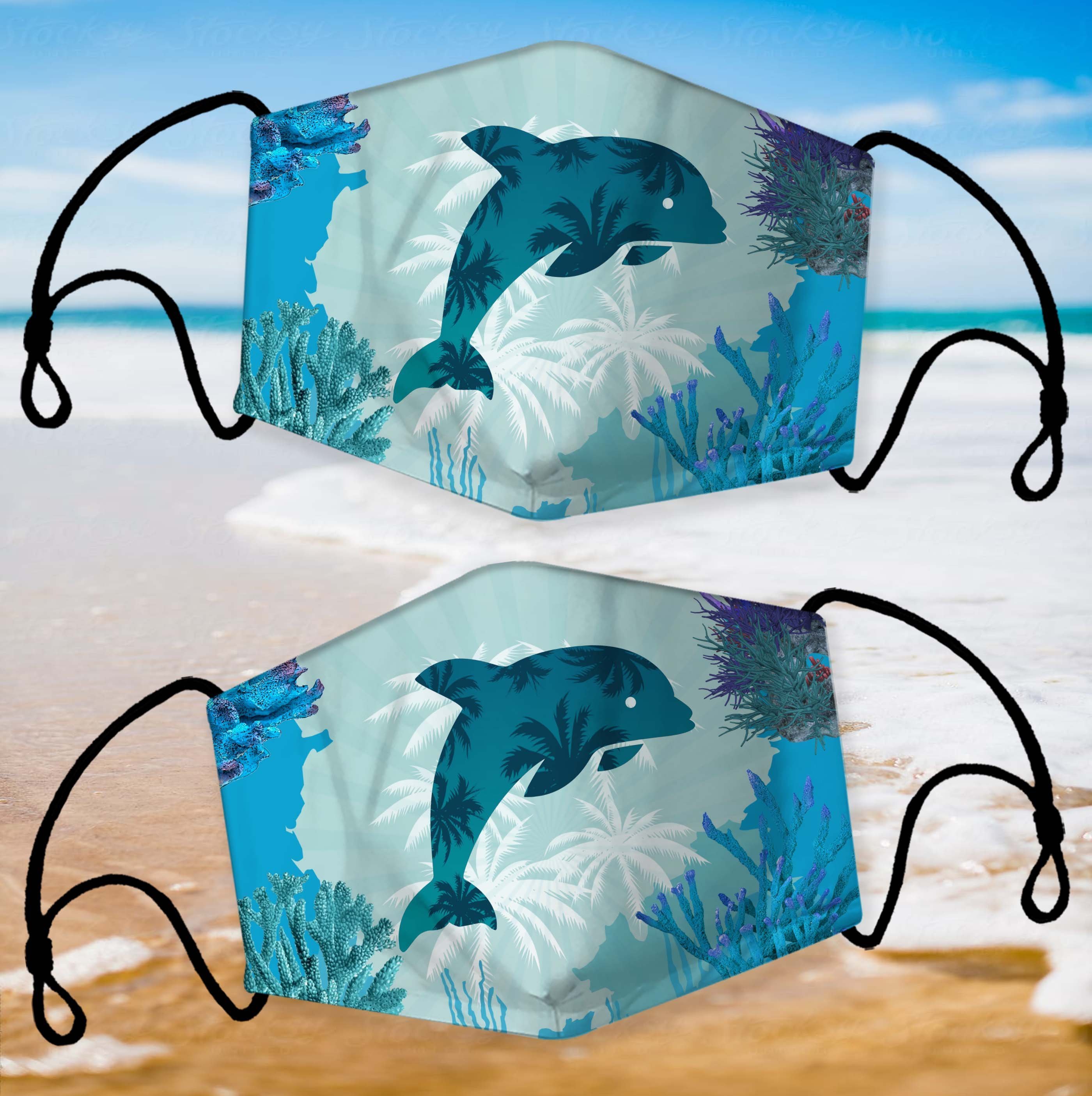 Dolphin Underwater All Over Print Adjustable Mask