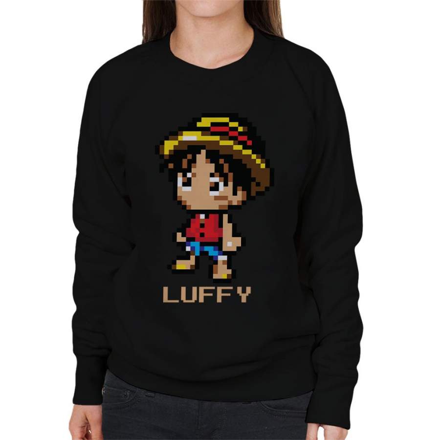 Monkey D Luffy Pixel Character One Piece Women’s Sweatshirt