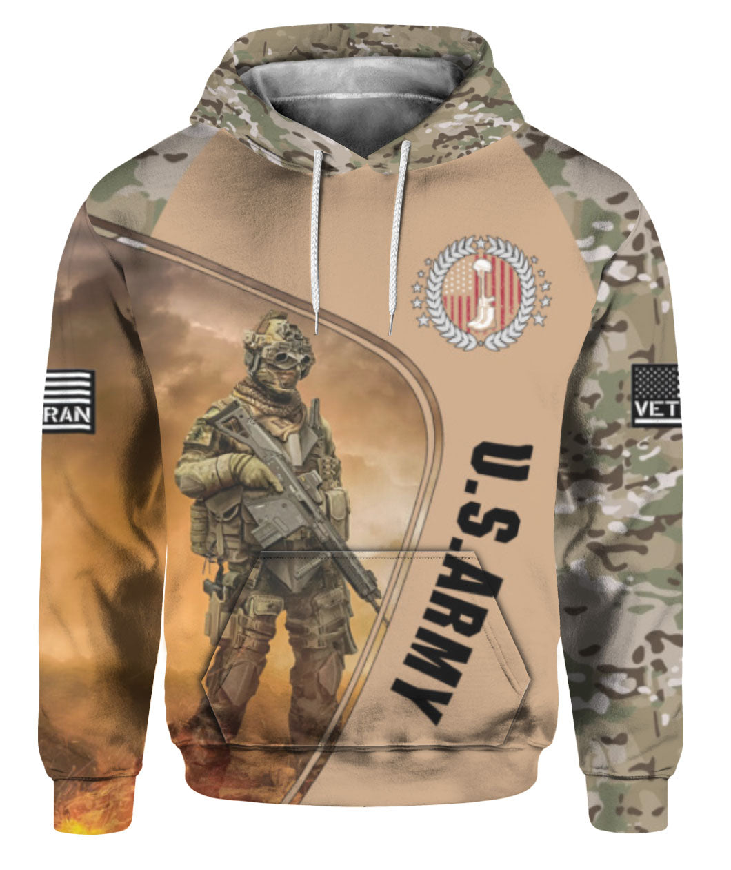 Oragontee Us Army Veteran Soldier 3D All Over Print | For Men & Women | Adult | Hp1429