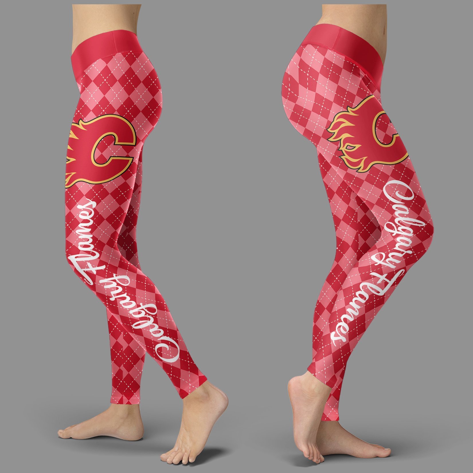 Cosy Seamless Colorful Calgary Flames Leggings