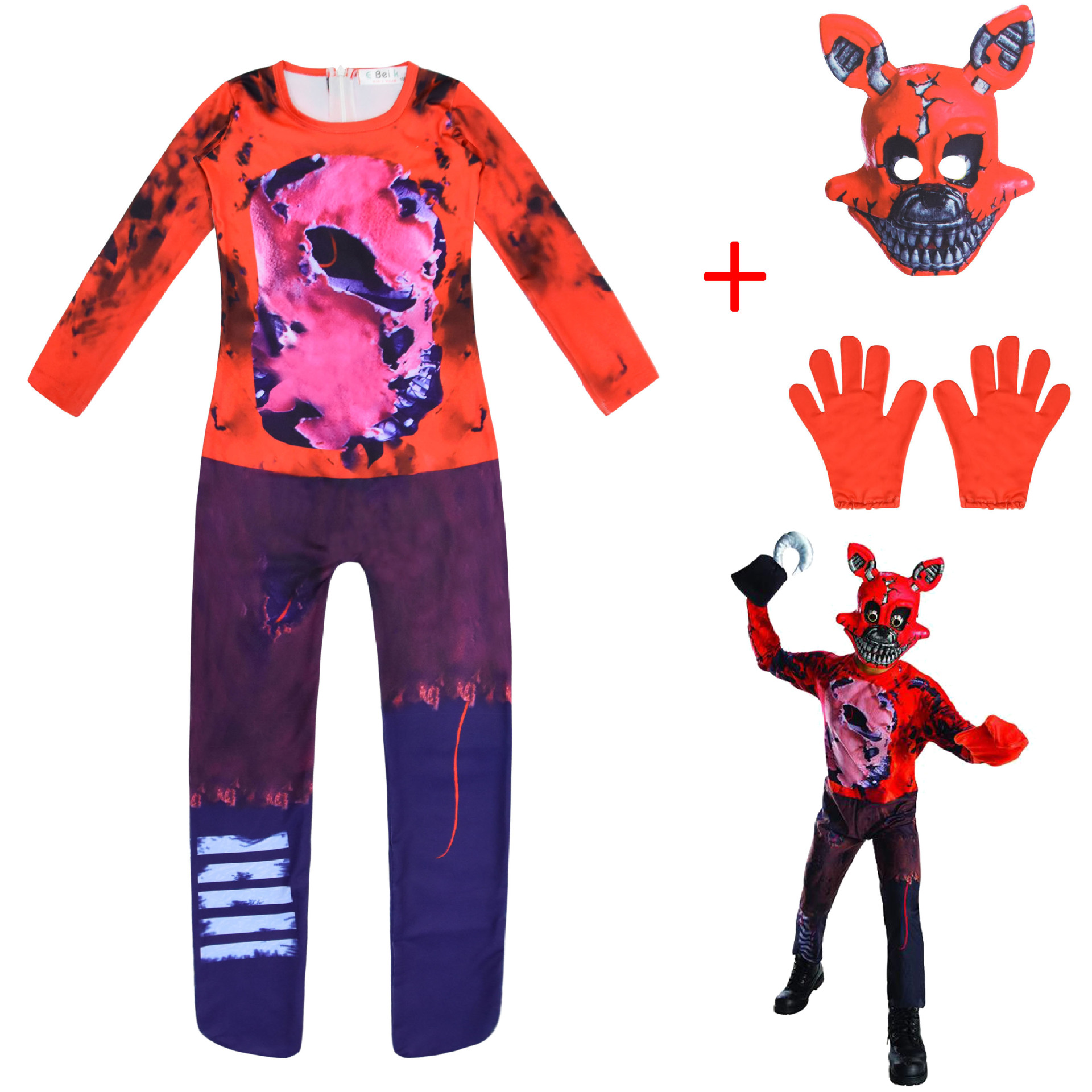 2021 Fancy Halloween Costume for Kids MaiYaCa Five Nights At Freddy’s Jumpsuit Cosplay Fnaf Freddy Anime Christmas Gift for Kid alx