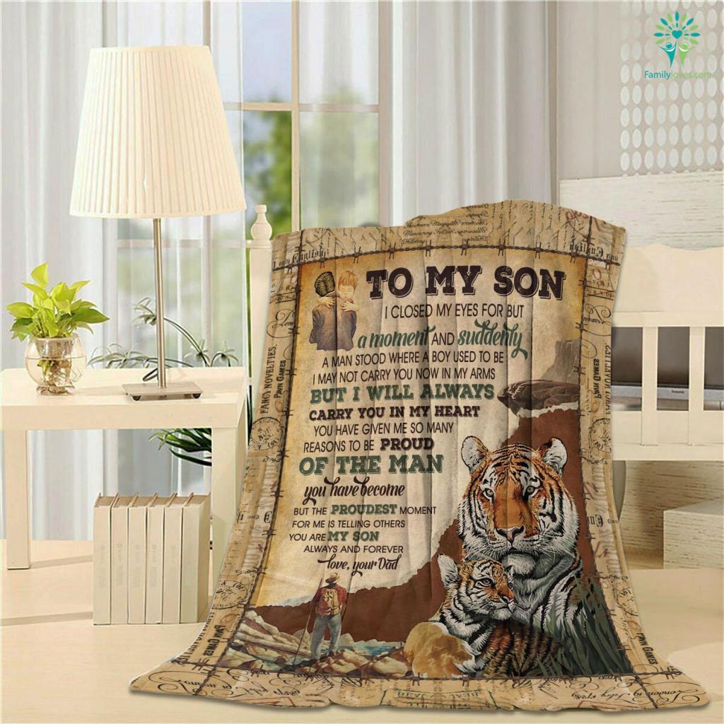 Tiger To My Son I Closed My Eyes For But A Moment And Suddenly Velveteen Plush Blanket