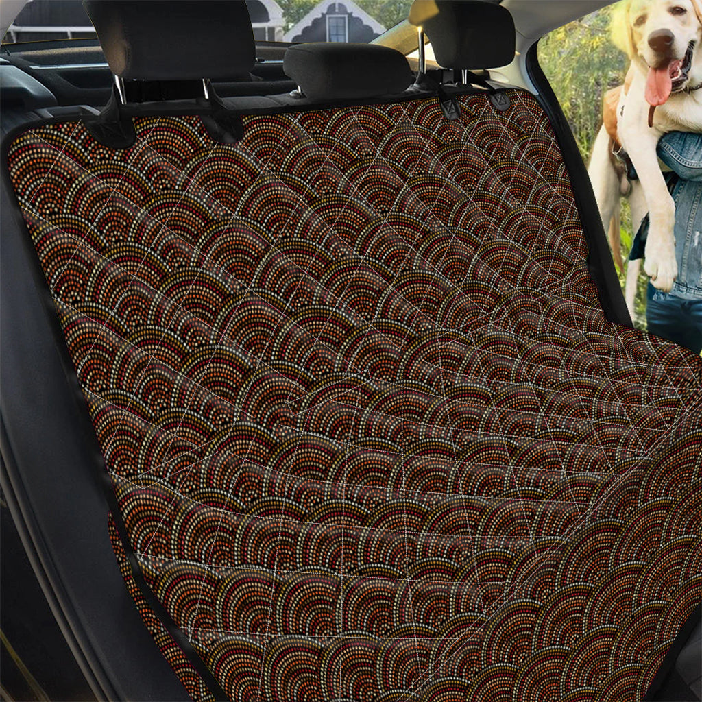 African Afro Dot Pattern Print Pet Car Back Seat Cover