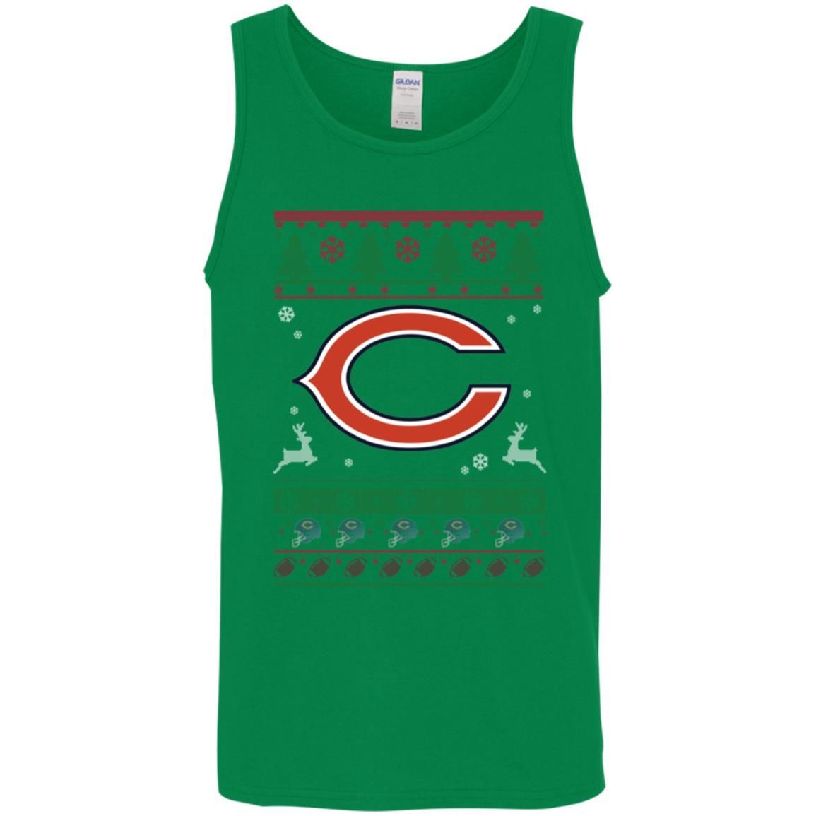 Chicago Bears Logo Football Teams Ugly Christmas Sweater Men Tank Top