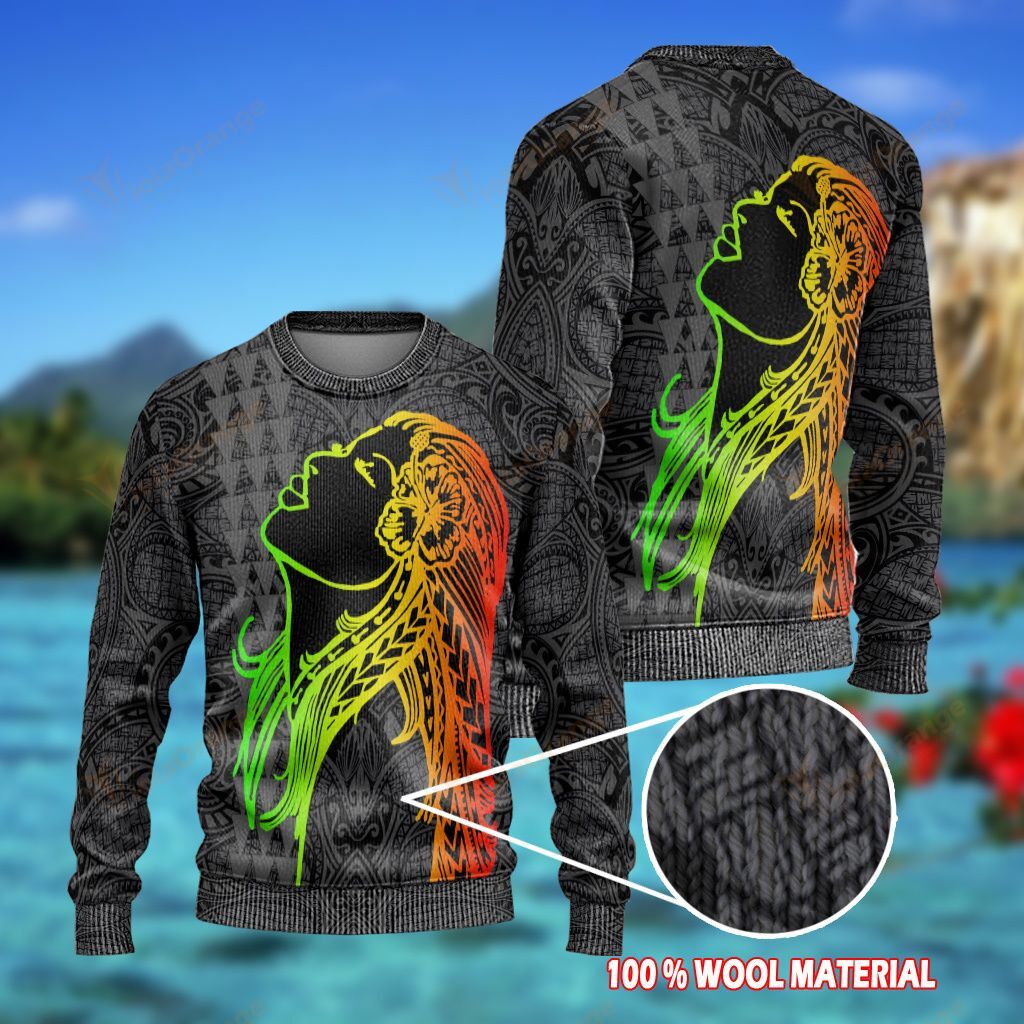 The Girl Polynesian Ugly Sweaters HT161214