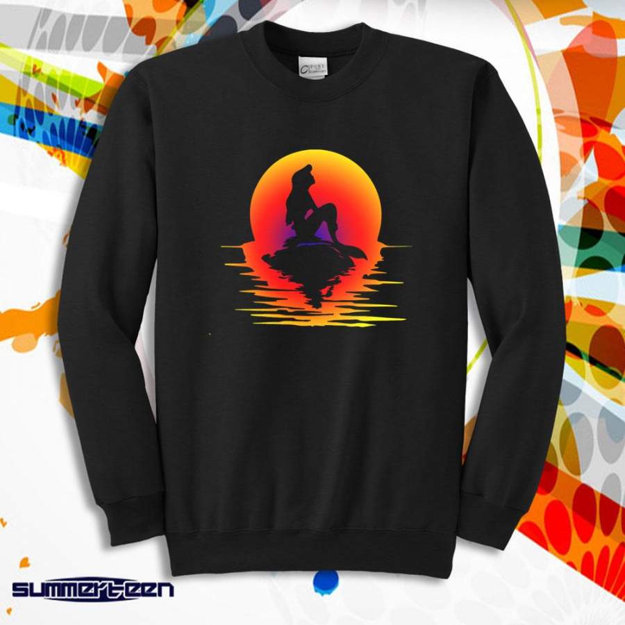 Ariel Little Mermaid Waiting In The Sun Men’S Sweatshirt