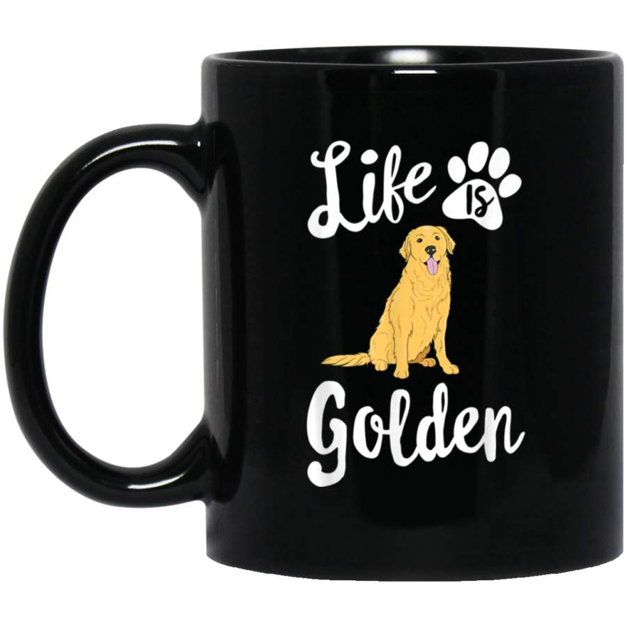 Life Is Golden Retriever Dog Puppy Rescue Owner Adopt Mama Mug