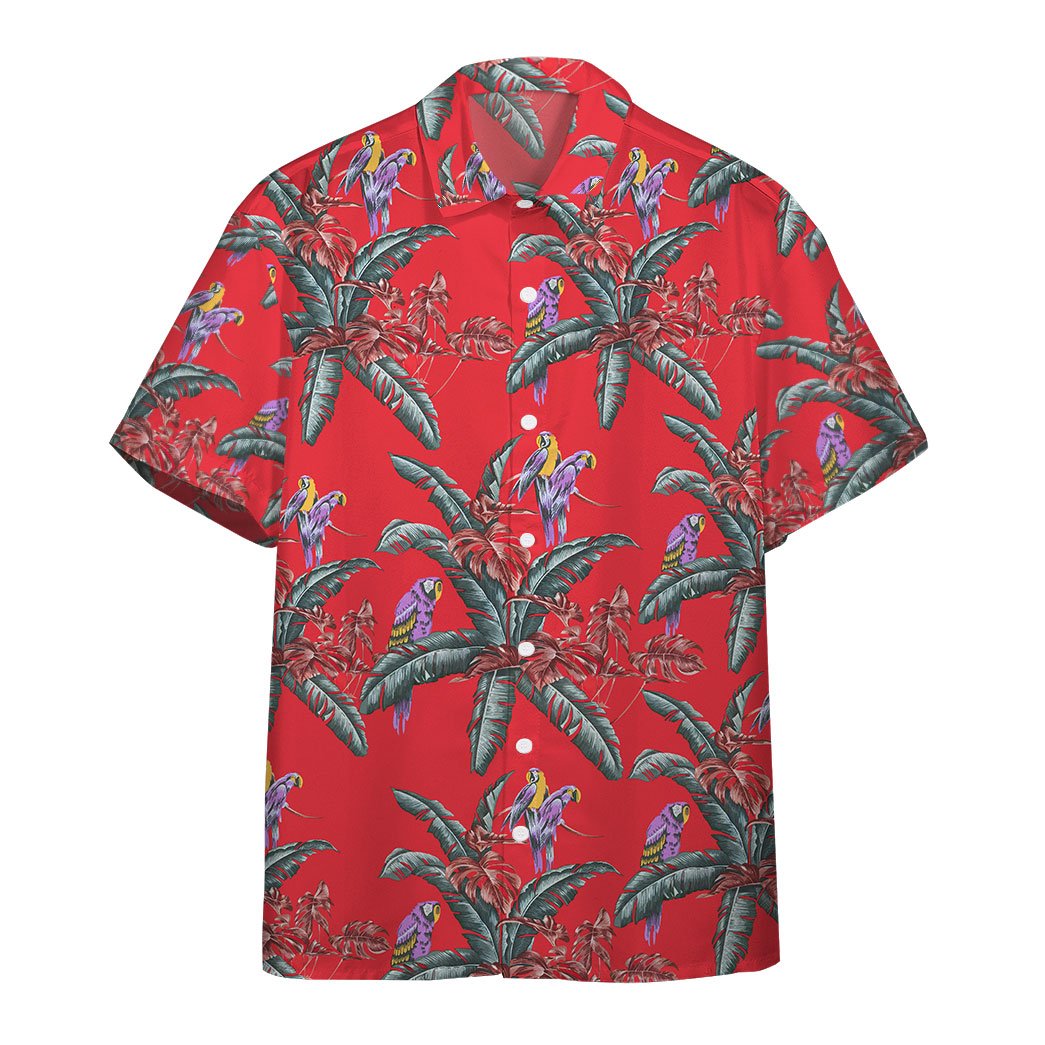 Gearhumans Tom Selleck Magnum Pi Red Custom Hawaiian Shirt Ha81165