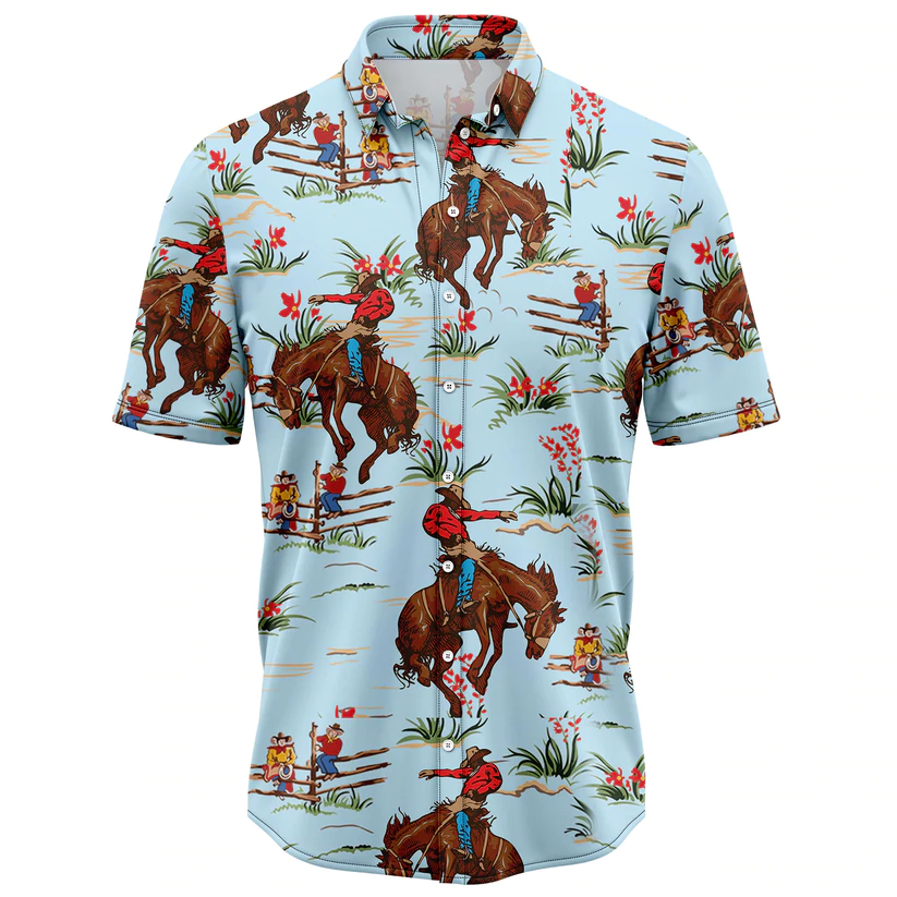 Awesome Cowboy Hawaii Summer Hawaii Shirts For Women Aloha Beach Shirt Ha96622