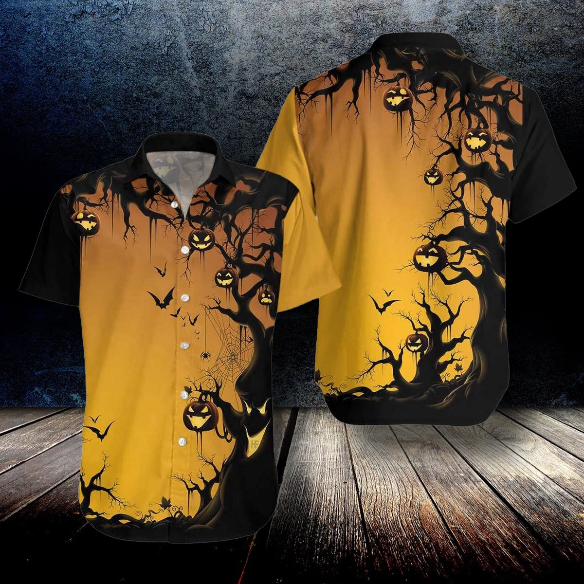 Scary Halloween Tree Hawaii Shirt For Men Women Adult Ha37659