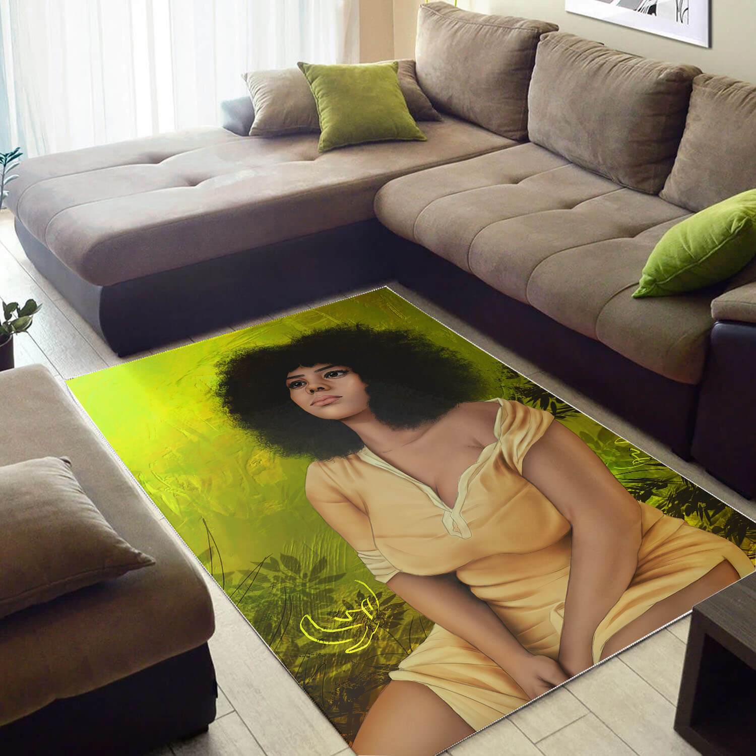 Afrocentric Rugs Beautiful Melanin Beauty Girl African American Carpet African Themed Rooms Ideas WBG49221