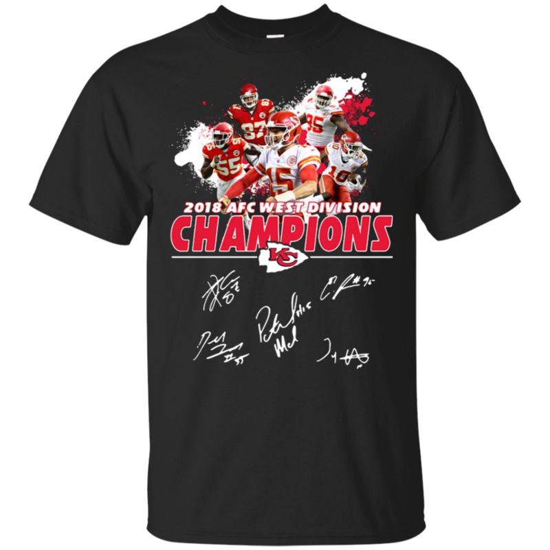 Kansas City Chiefs 2018 Afc West Division Champions Shirt G200 Gildan Ultra Cotton T-shirt