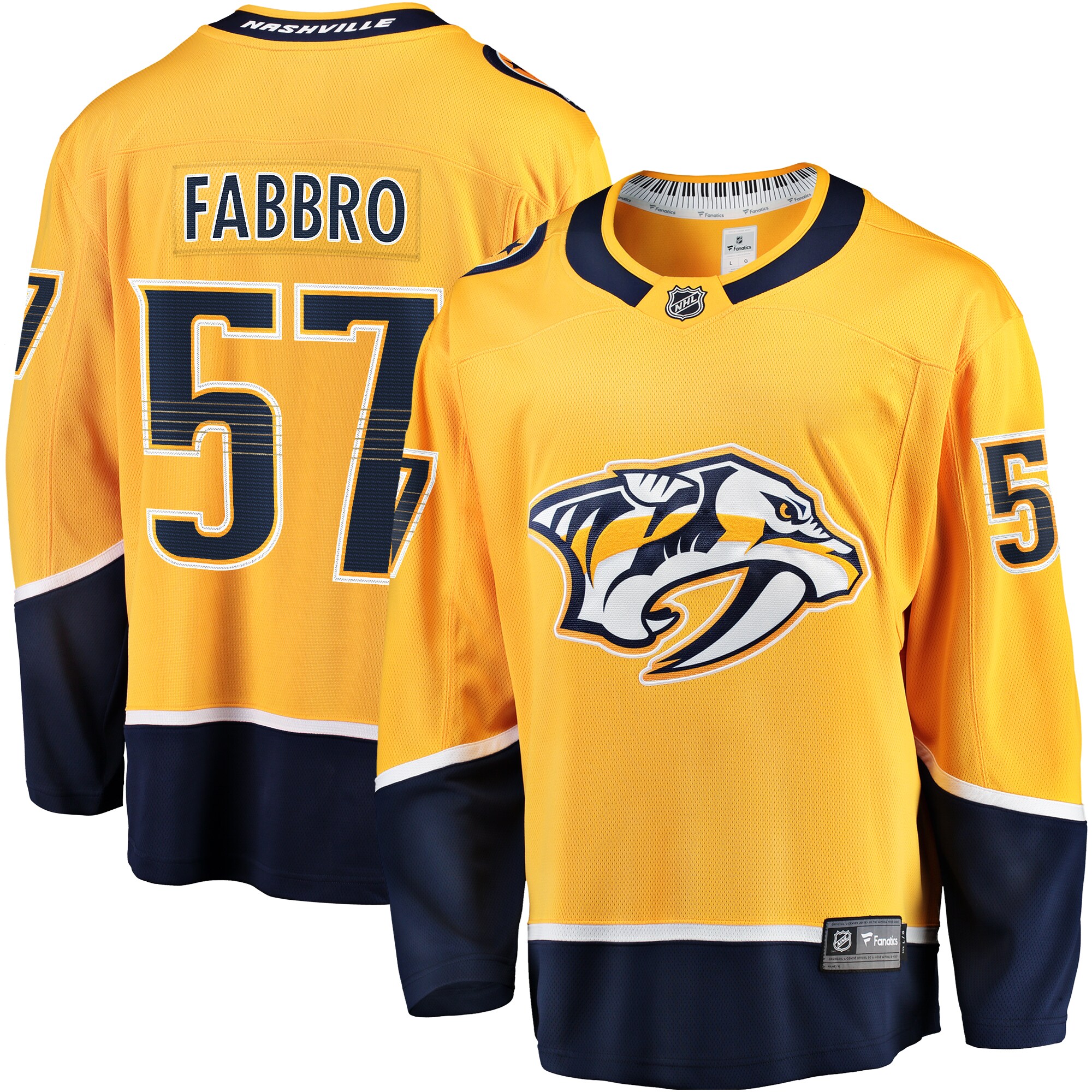 Men's Nashville Predators Dante Fabbro Gold Player Jersey