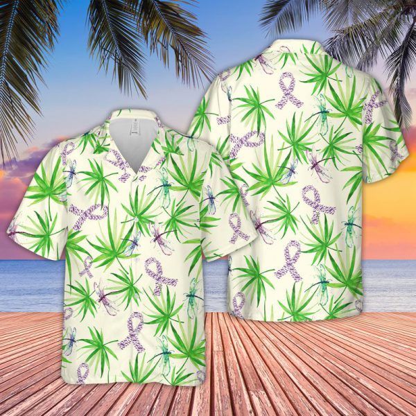 Alzheimer’S Awareness Ribbon Unisex Hawaiian Shirt Summer Hawaiian For Men, Women, Couple