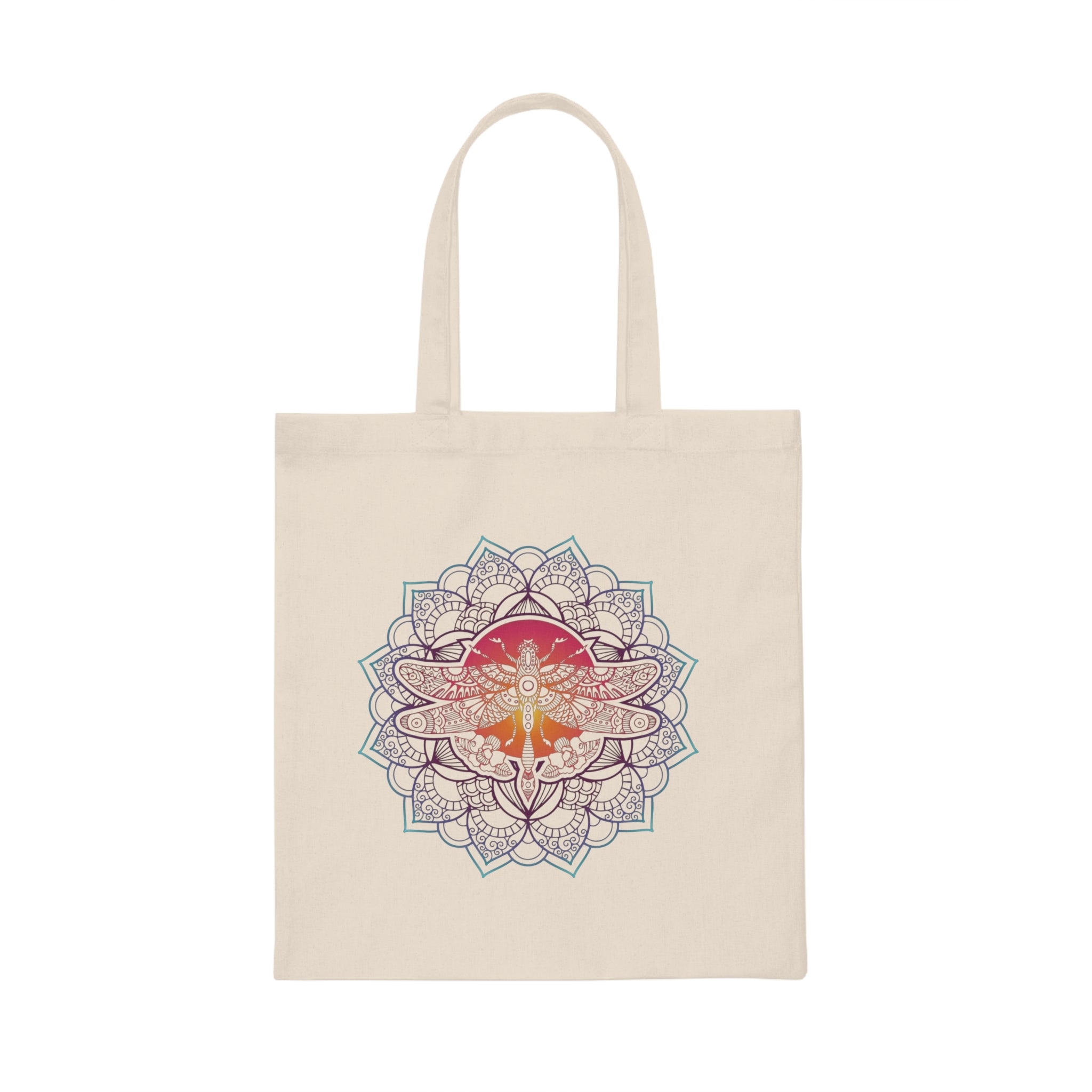 Cool Mystical Dragonfly Mandala Graphic Spiritual Dragon Fly Namaste Tribal  T Shirt Canvas Tote Bag