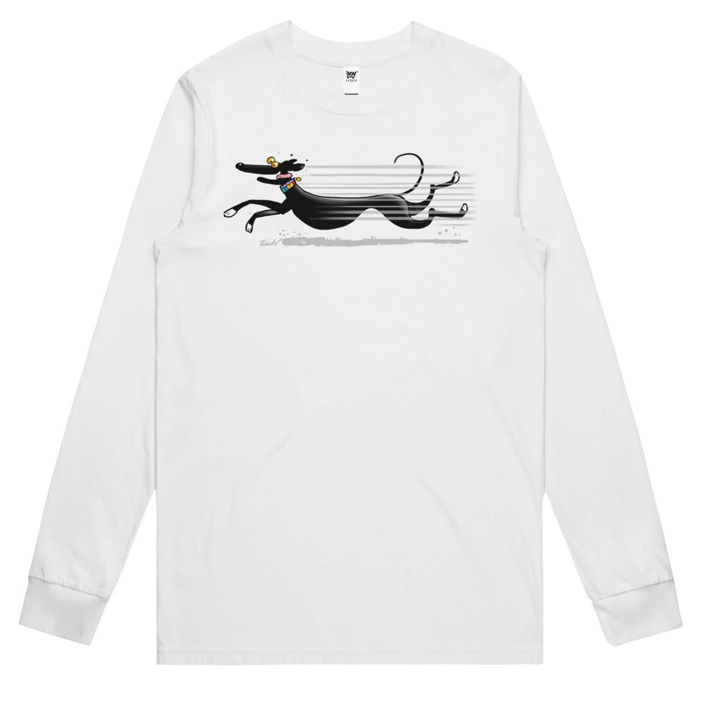 Greyhound Zoomie Long Sleeve T Shirts