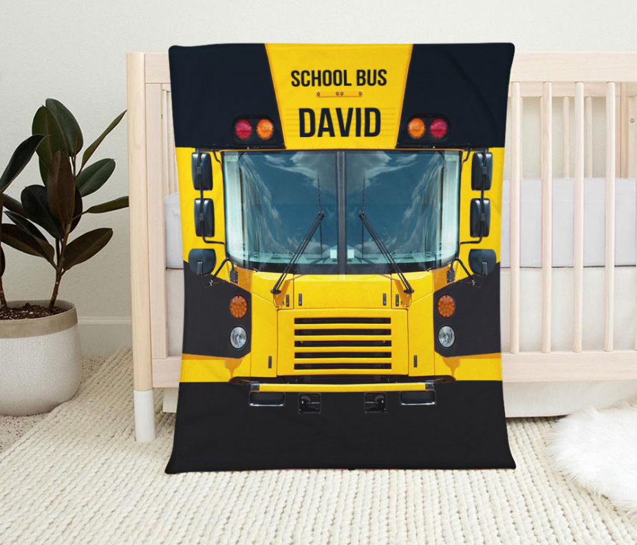 Back To School – School Bus Funny Blanket Gift For Kid Baby Boy Girl Birthday Gift Home Decor Bedding Couch Sofa Soft And Comfy Cozy