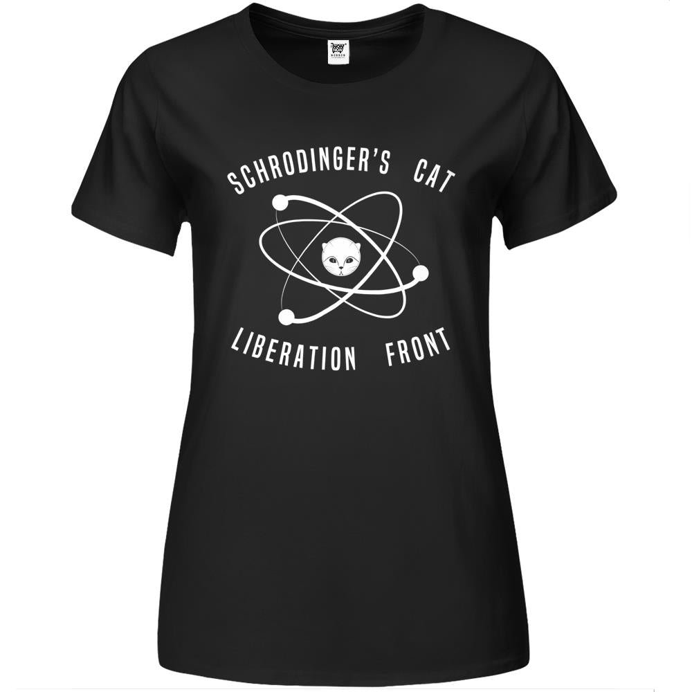 Schrodingers Cat Shirt, Atom Kitten Science Tee Apparel- Premium Womens Tshirts