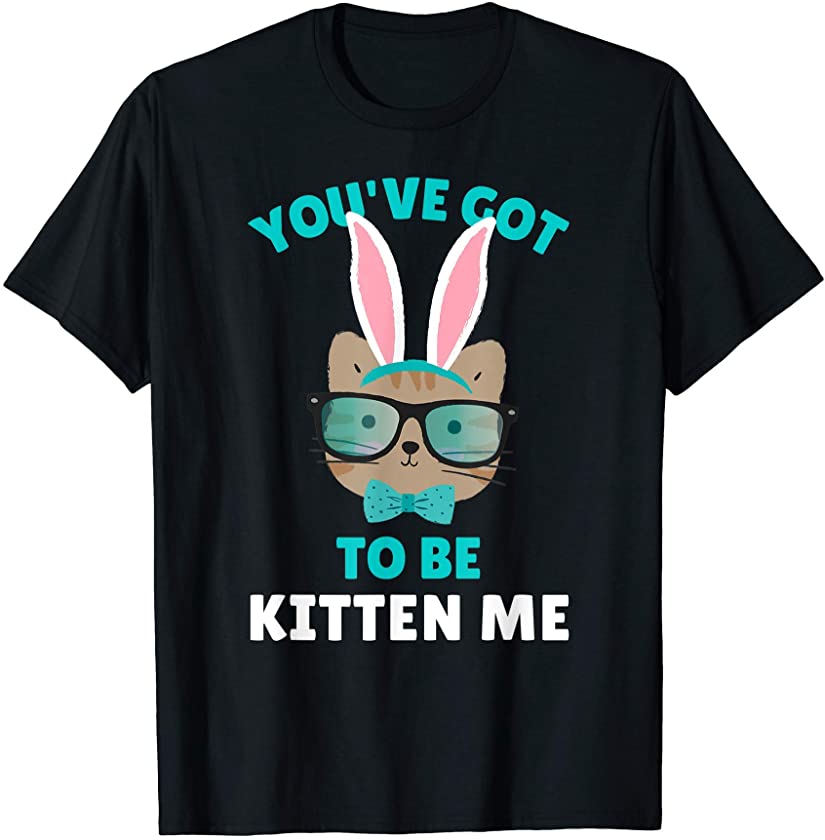 Cute Funny Easter Cat with Bunny Rabbit Ears Lover T-Shirt