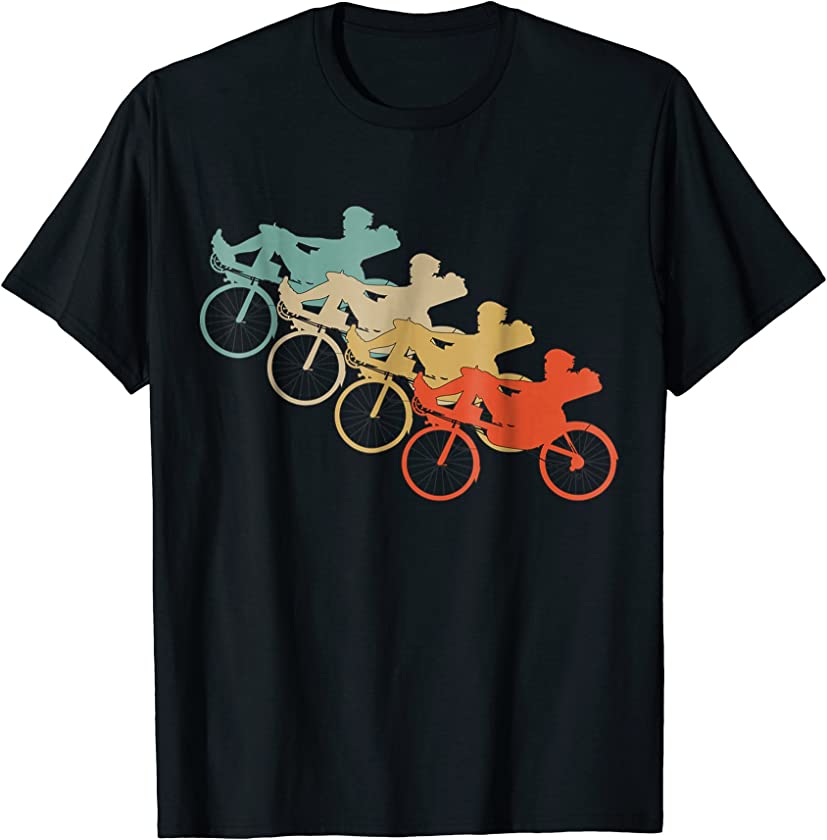 Vintage Retro Style Recumbent Bicycle Bike Cycling T-Shirt