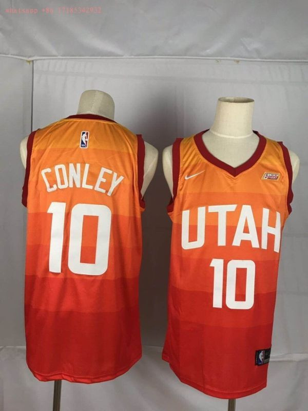 Utah Jazz Mike Conley #10 2020 NBA New Arrival Gradient Orange Jersey