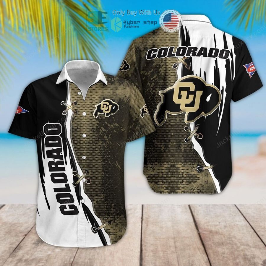 NCCA Colorado Buffaloes Gold Black Hawaiian Shirt