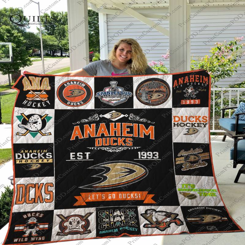 Anaheim Ducks Quilt Blanket Ver 17