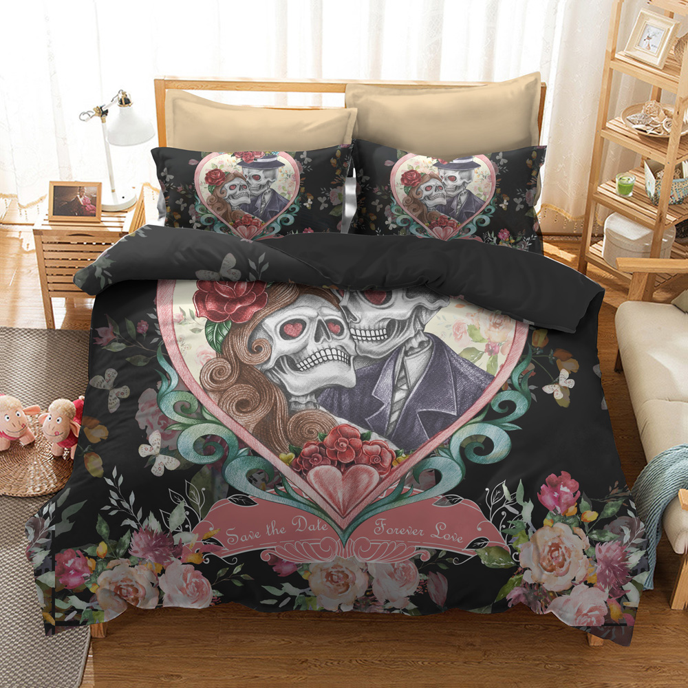 3D Sugar Skull Bedding Set Pl17062008