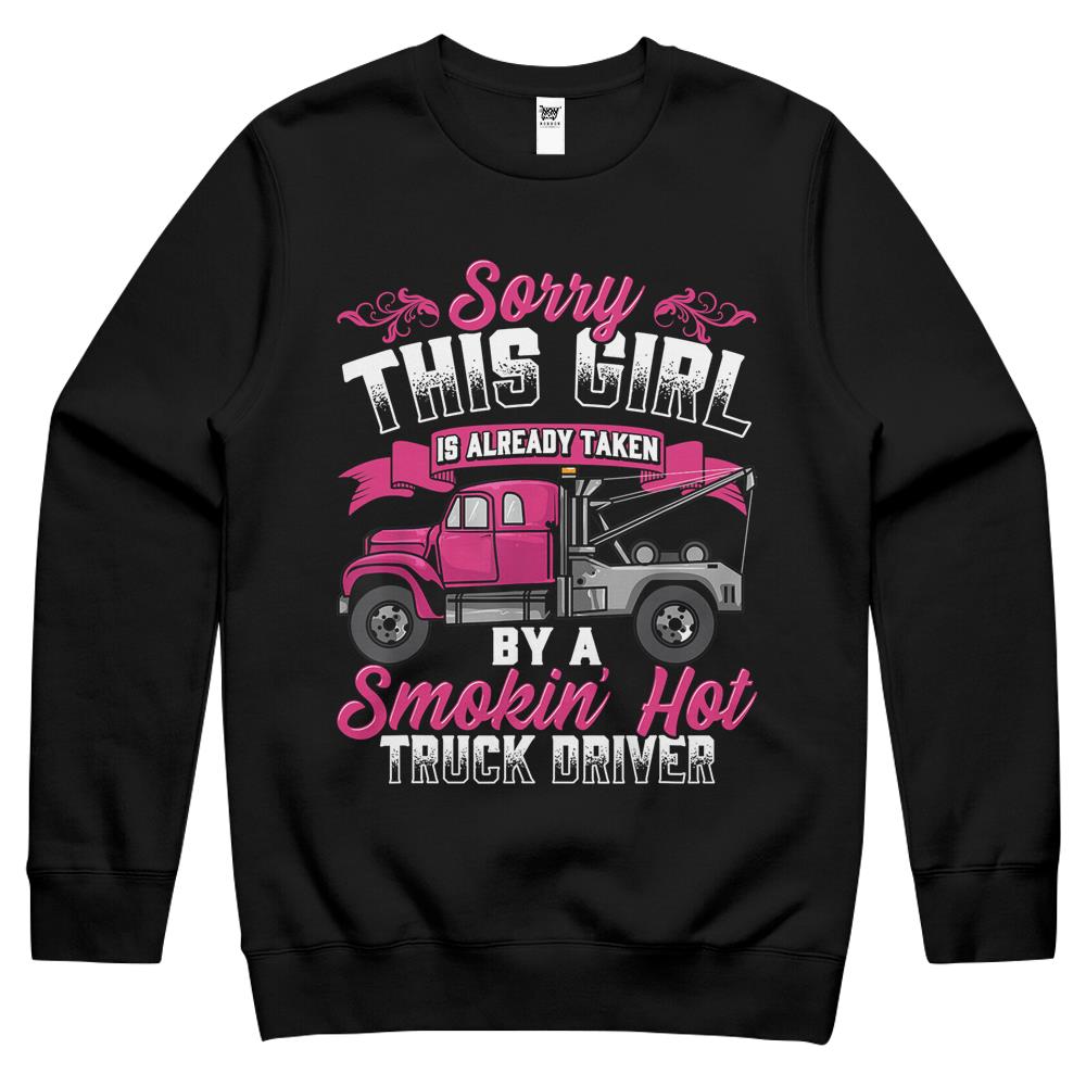 Tow Truck Driver Wife Girlfriend Gift Tow Trucker Crewneck Sweatshirt