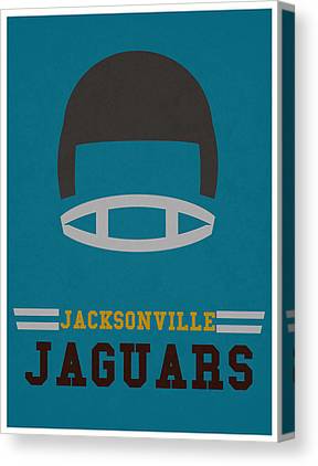 Jacksonville Jaguars Vintage Art Joe Hamilton Canvas Print