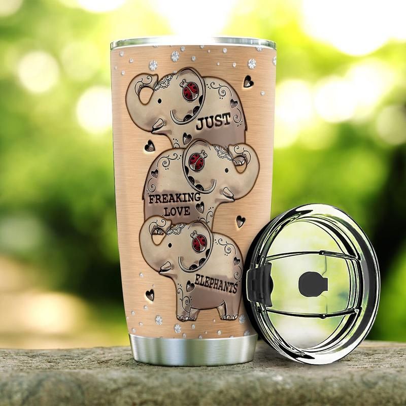 Blueztumbler Elephant Lover Metal Style Stainless Steel  Cup