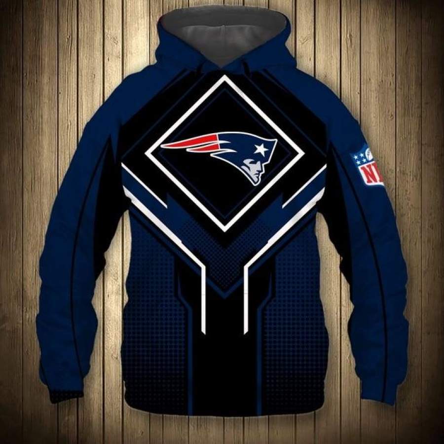 New England Patriots Square Lattice Casual Hoodie