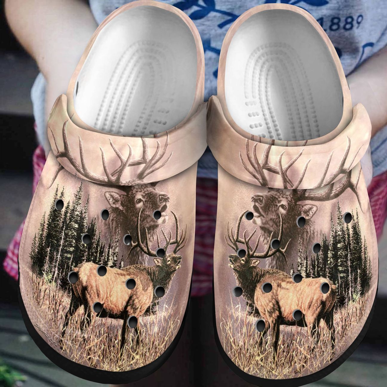 Hunting Personalized Clog Custom Crocs Comfortablefashion Style Comfortable For Women Men Kid Print 3D Deer