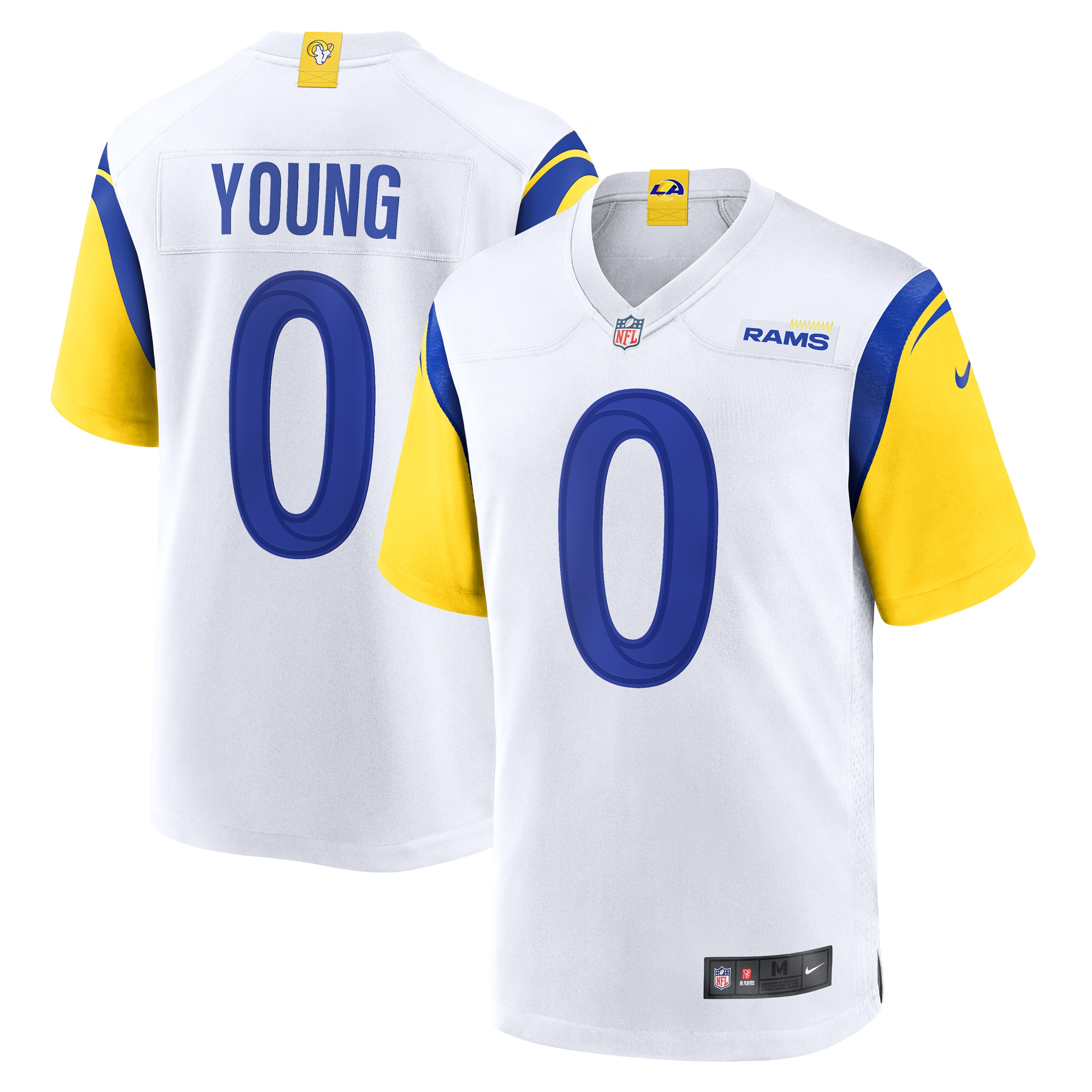 Men’s Los Angeles Rams Byron Young  White Team Game Jersey