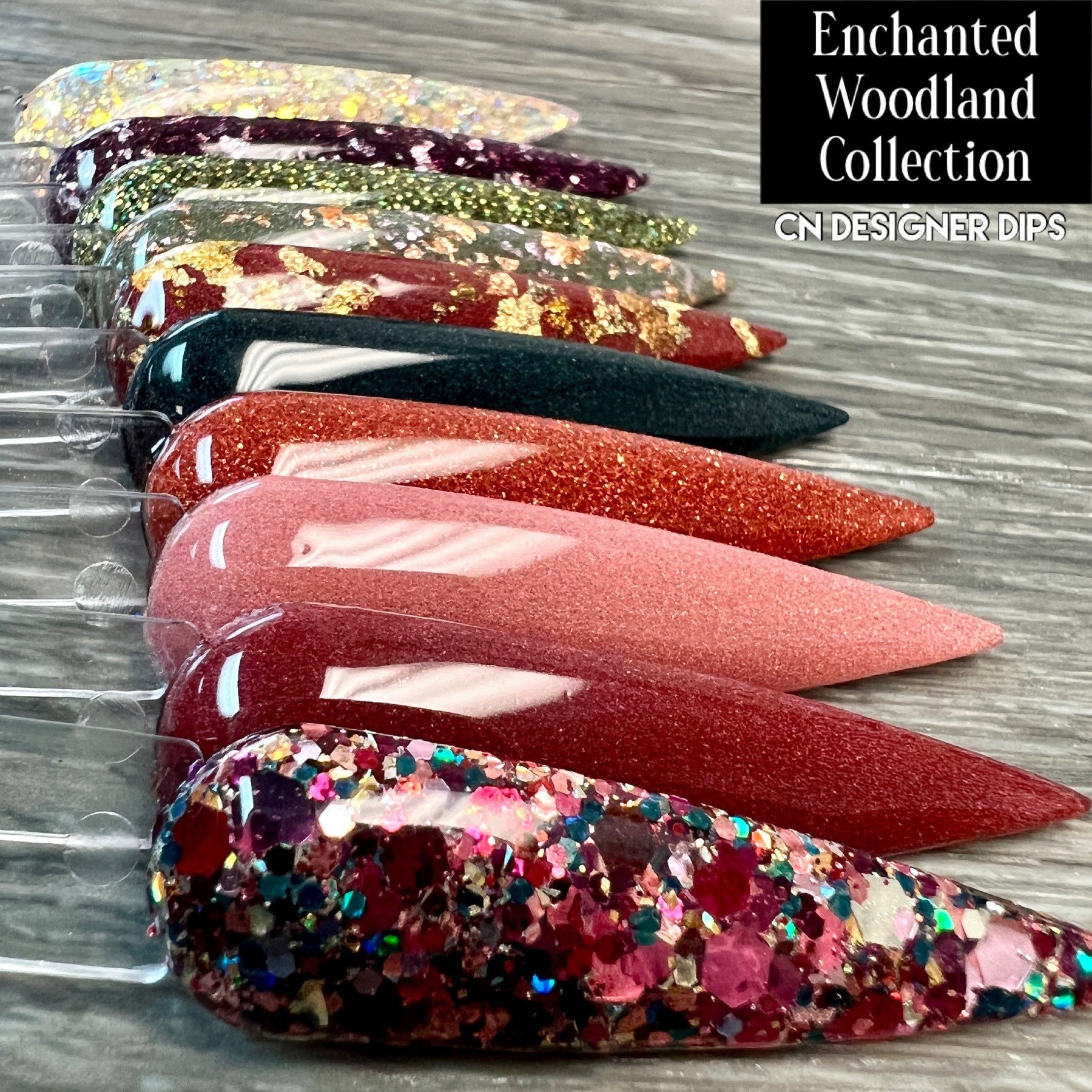 Enchanted Woodland Collection- dip powder, dip powder for nails, nail dip, dip powders, acrylic powder, acrylic, nail, nails, dip nails