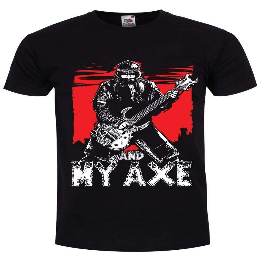 Herren And My Axe Schwarz Men’s Cotton T Shirt