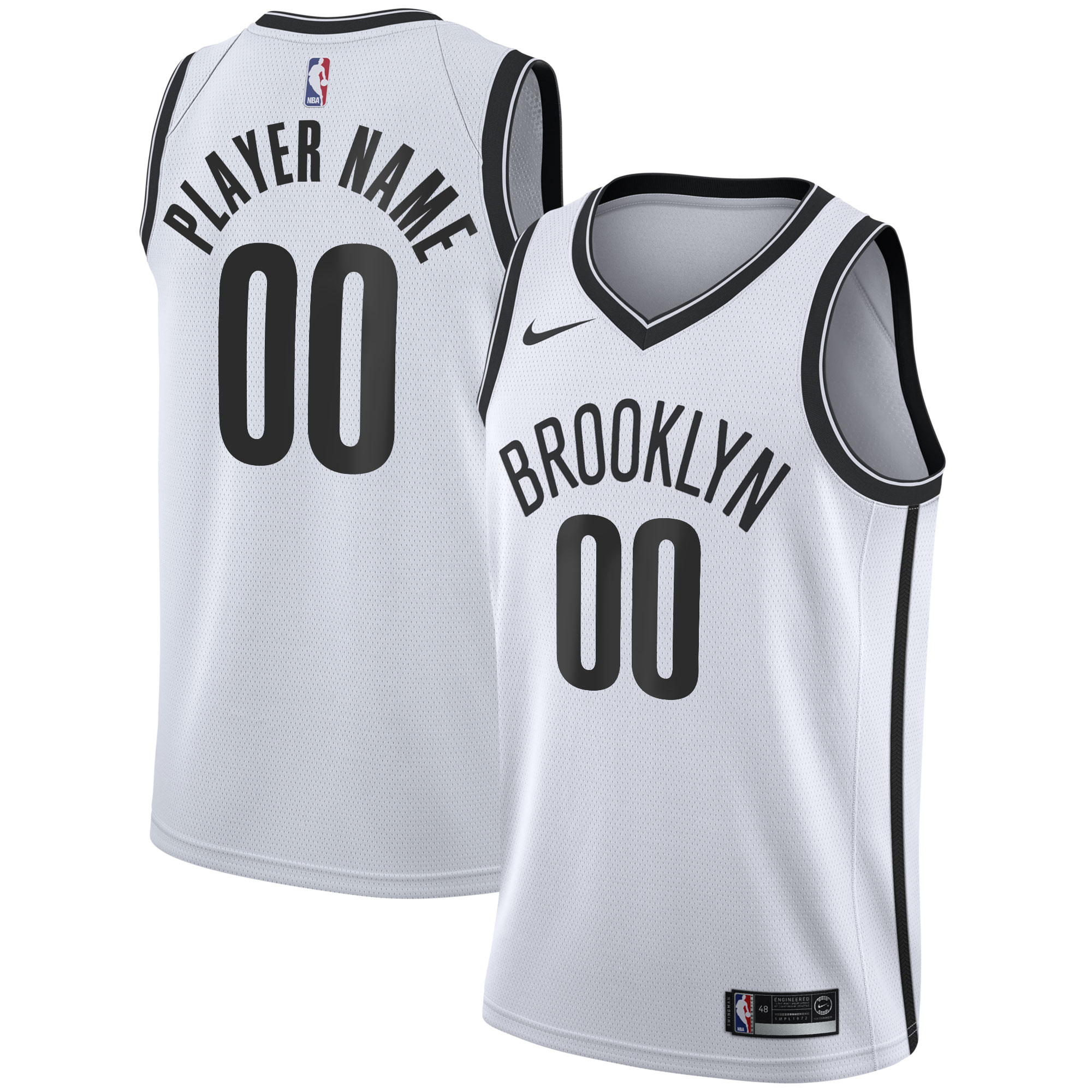 Brooklyn Nets 2020/21 Swingman Custom Jersey – Association Edition – White