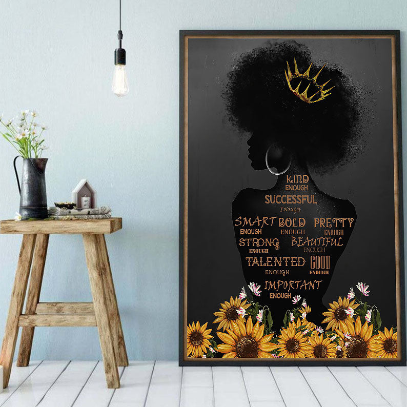 African American Canvas Prints Holiday Black Lives Matter Poster Afro Women Black Man Artistic Canvas Room Decor