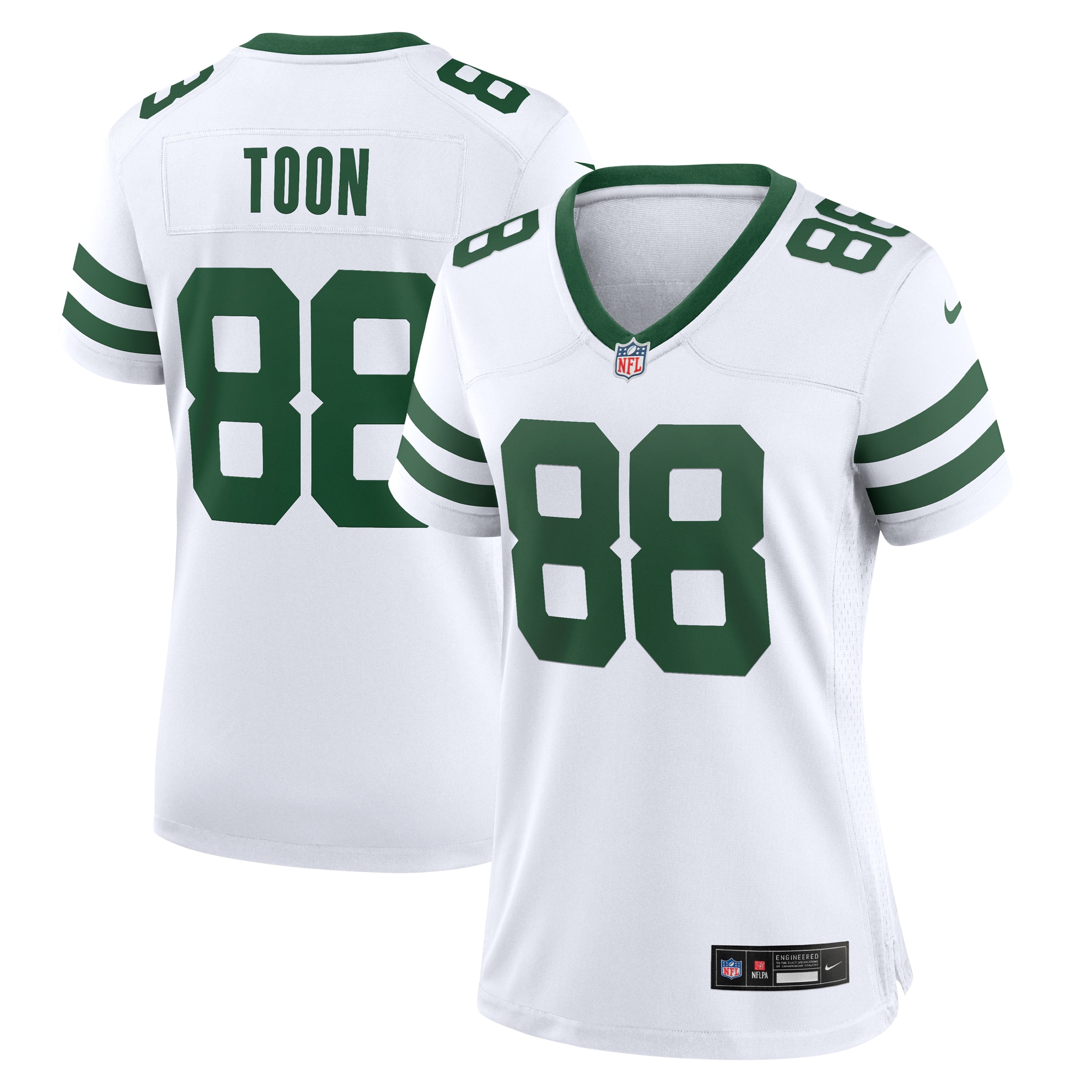 Women’s New York Jets Al Toon White Legacy Retired Player Game Jersey