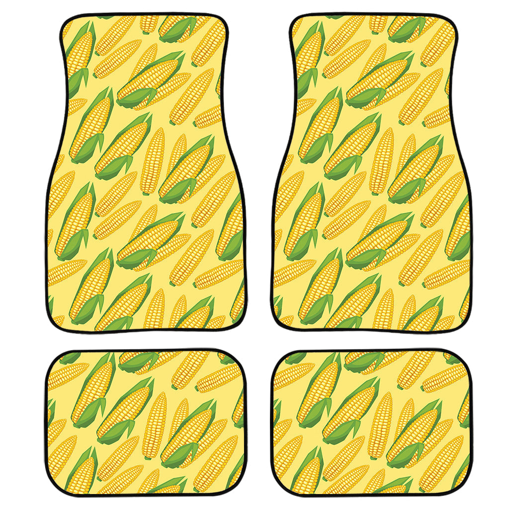 Corn Cob Pattern Print Front And Back Car Floor Mats, Front Car Mat