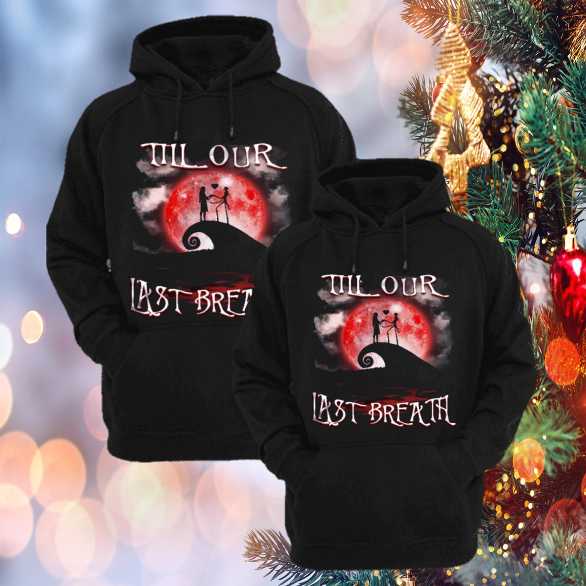 Till Our Last Breath Hoodie, Red Moon Couple Hoodie, Husband Wife Hoodie, Couple Hoodie, Red Moon Hoodie, Unisex Sweater, Sweatshirt