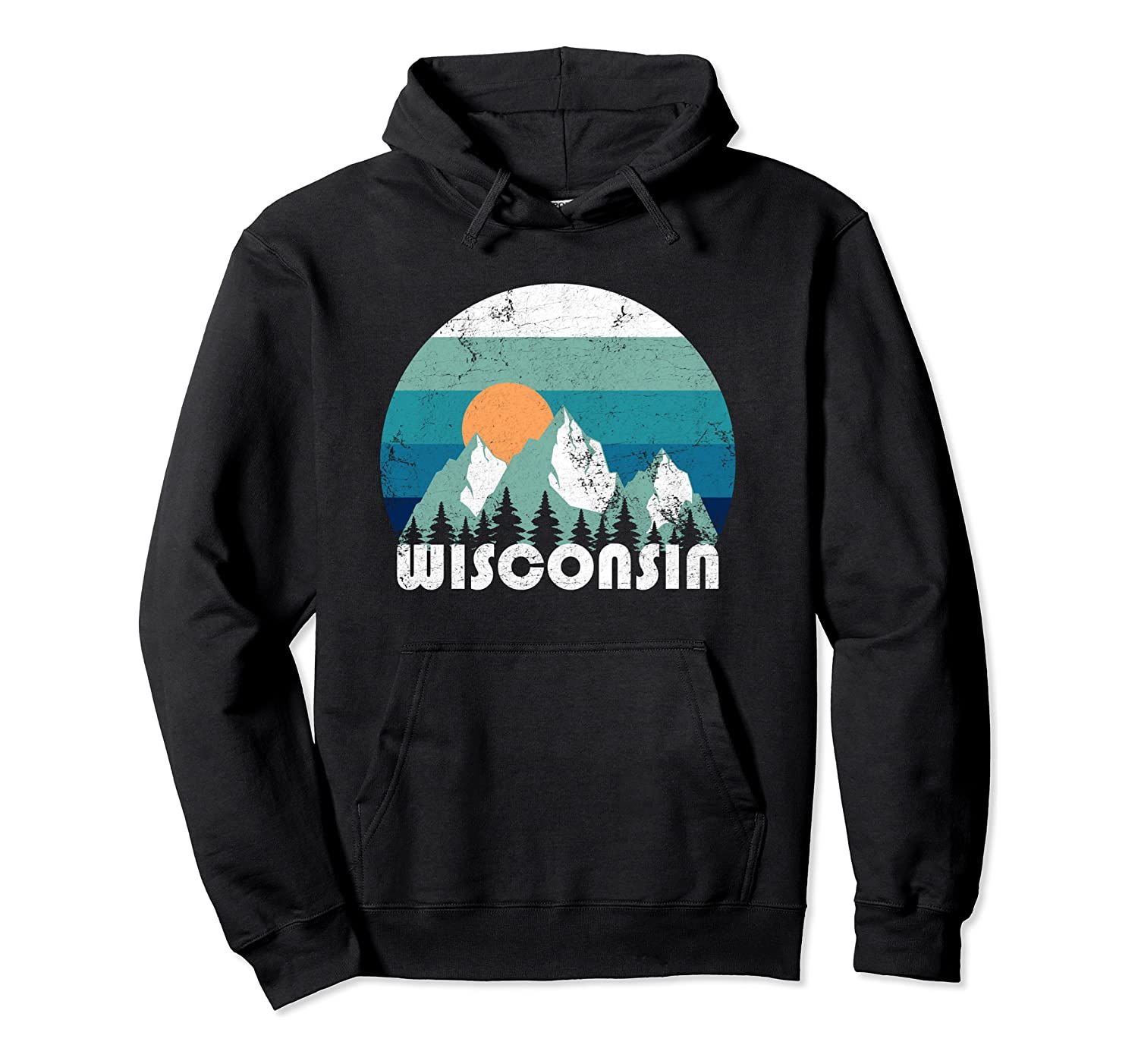 Wisconsin State Retro Vintage Pullover Hoodie, T-Shirt, Sweatshirt