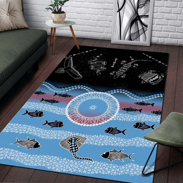 Cronulla-Sutherland Sharks Indigenous Area Rug NRL 2020