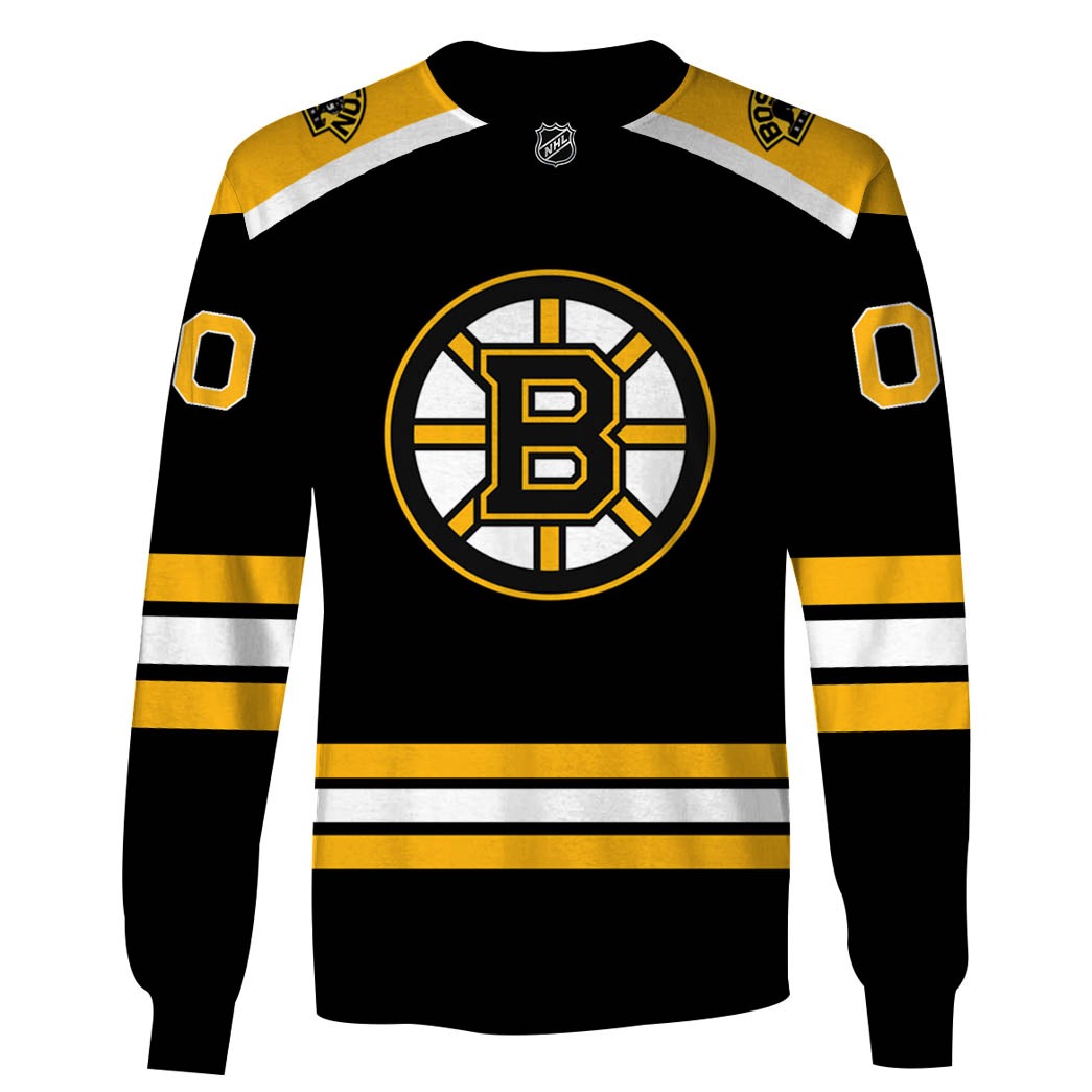 Boston Bruins Custom Name Number 2020 Home Jersey Gift For Fan 3D Full Printing Sweatshirt