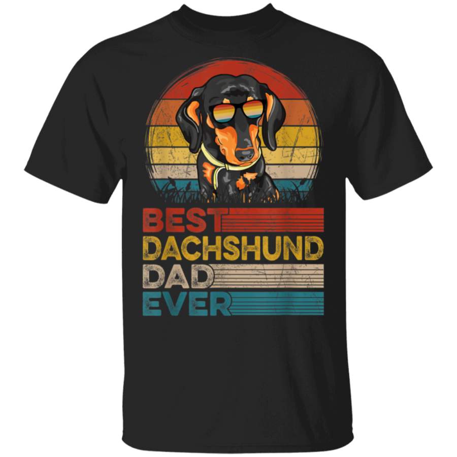 Dog Vintage Best Dachshund Dad Ever Gifts Lover TShirt