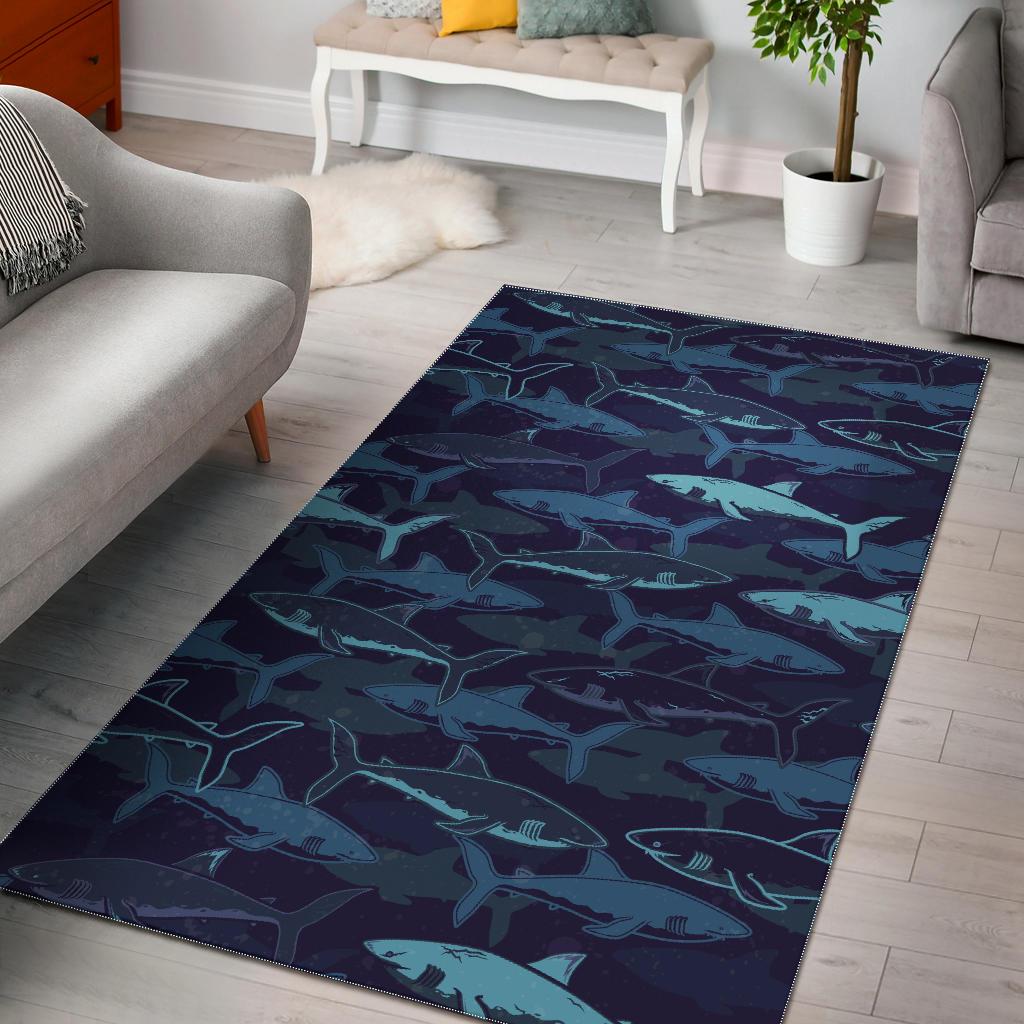 Shark Pattern Area Rug